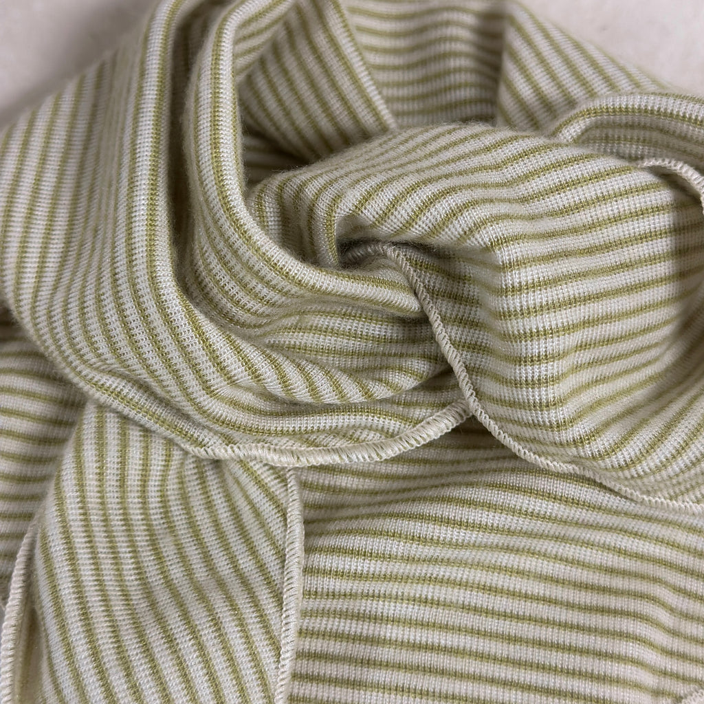 Lilano Scarf Ull & Siden, Kiwi/Natur