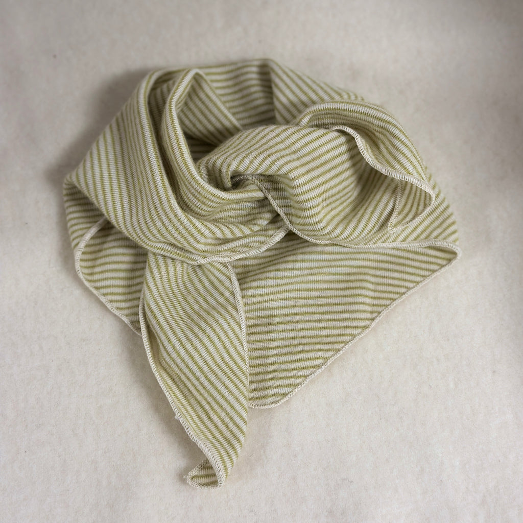 Lilano Scarf Ull & Siden, Kiwi/Natur
