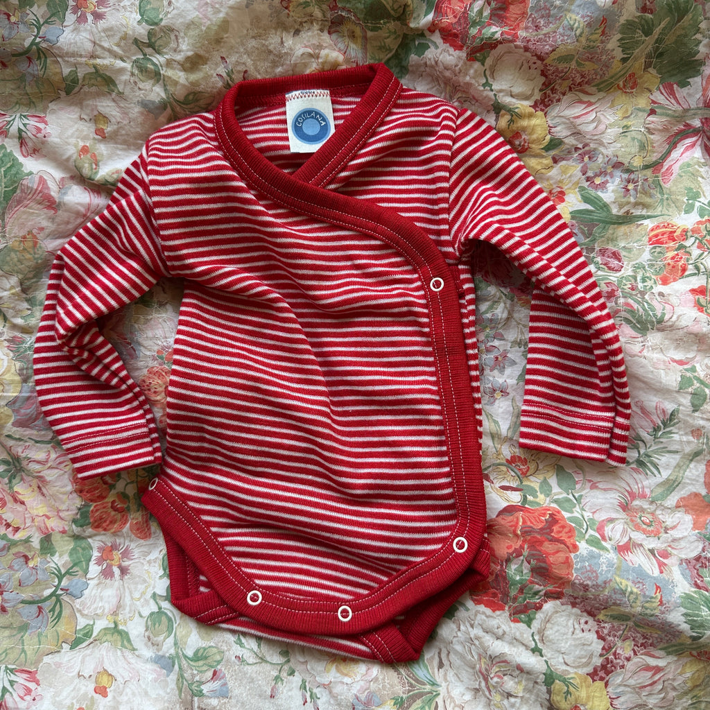 Cosilana Wrap-Body, Röd/Randig