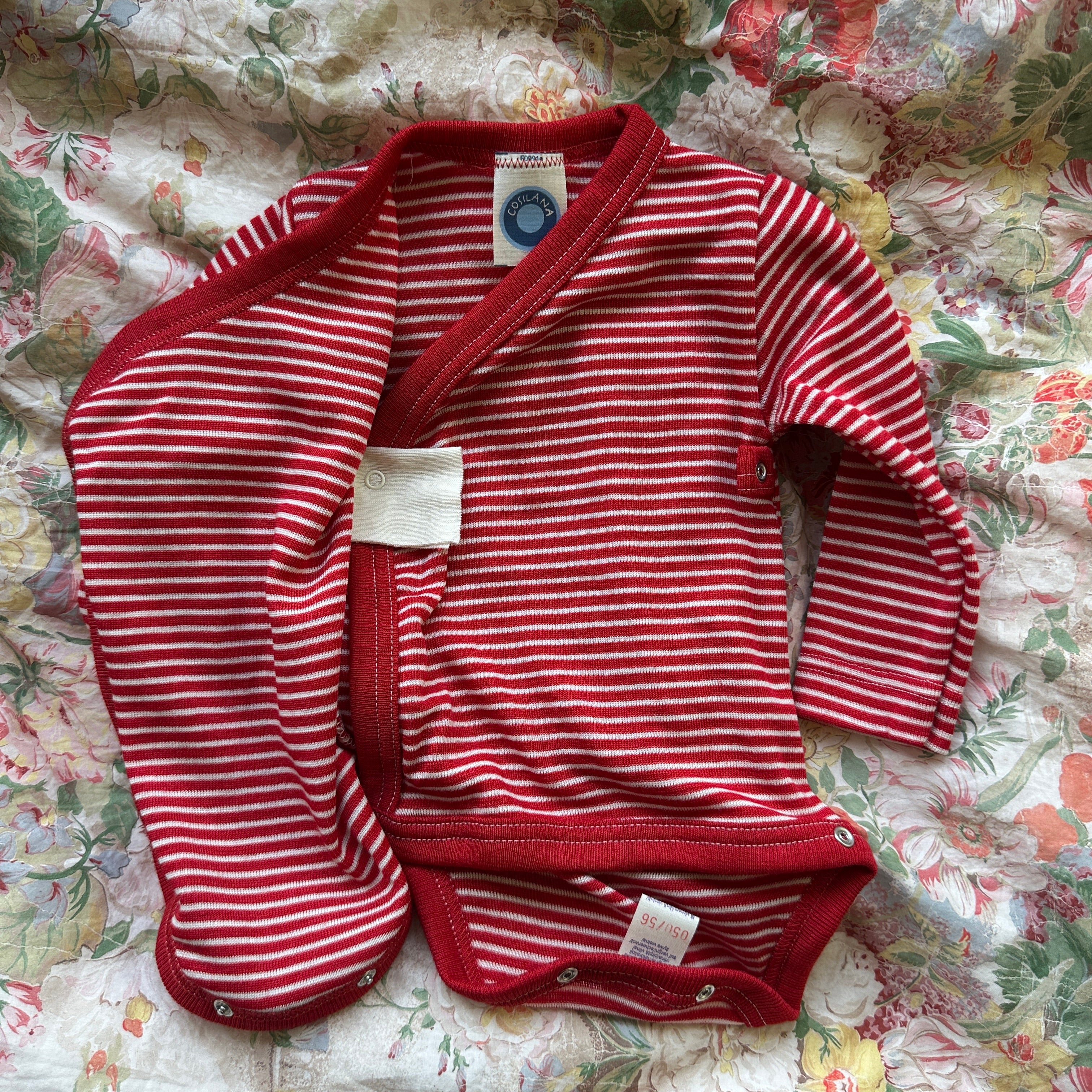 Cosilana Wrap-Body, Röd/Randig