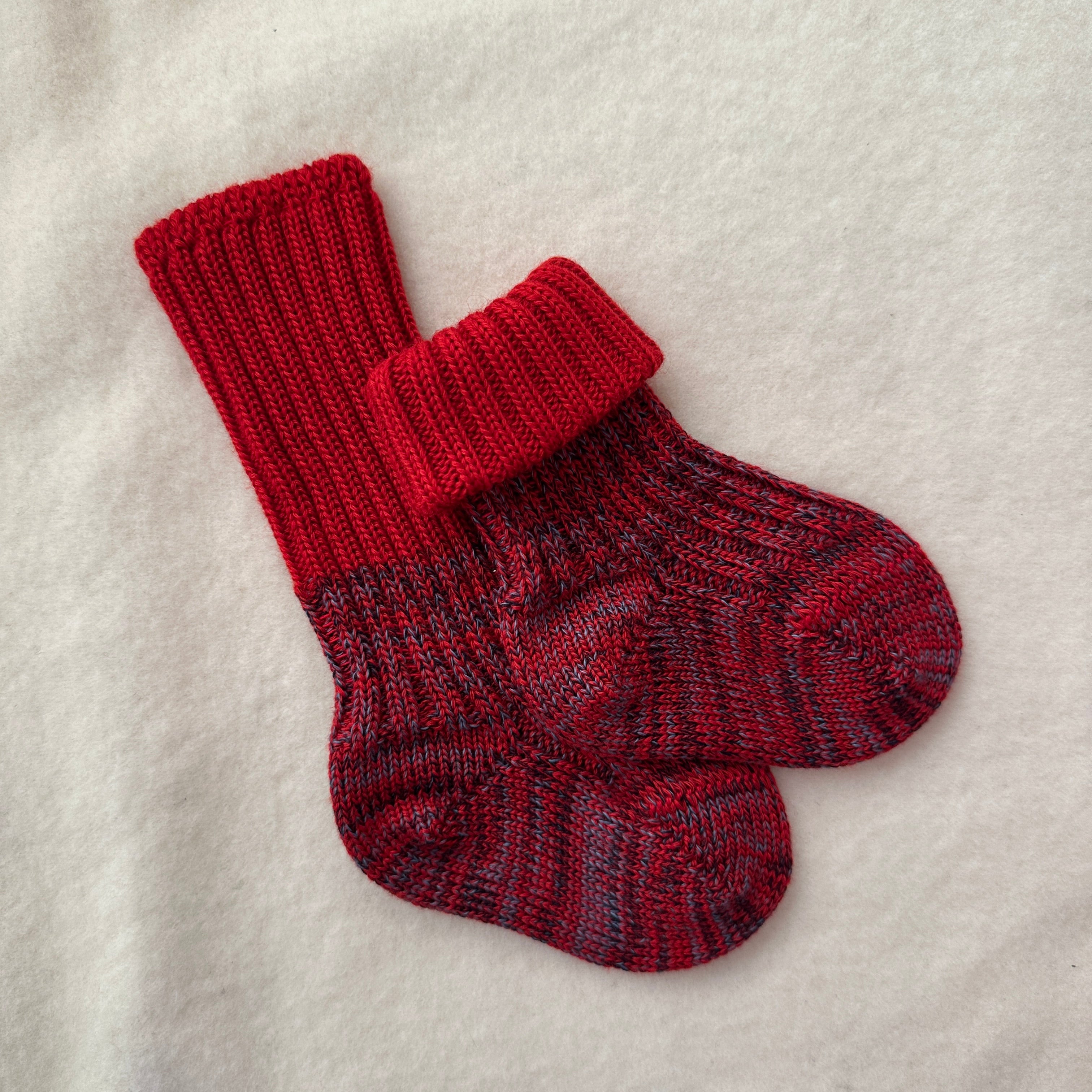 Grödo Strumpor Ull, Röd