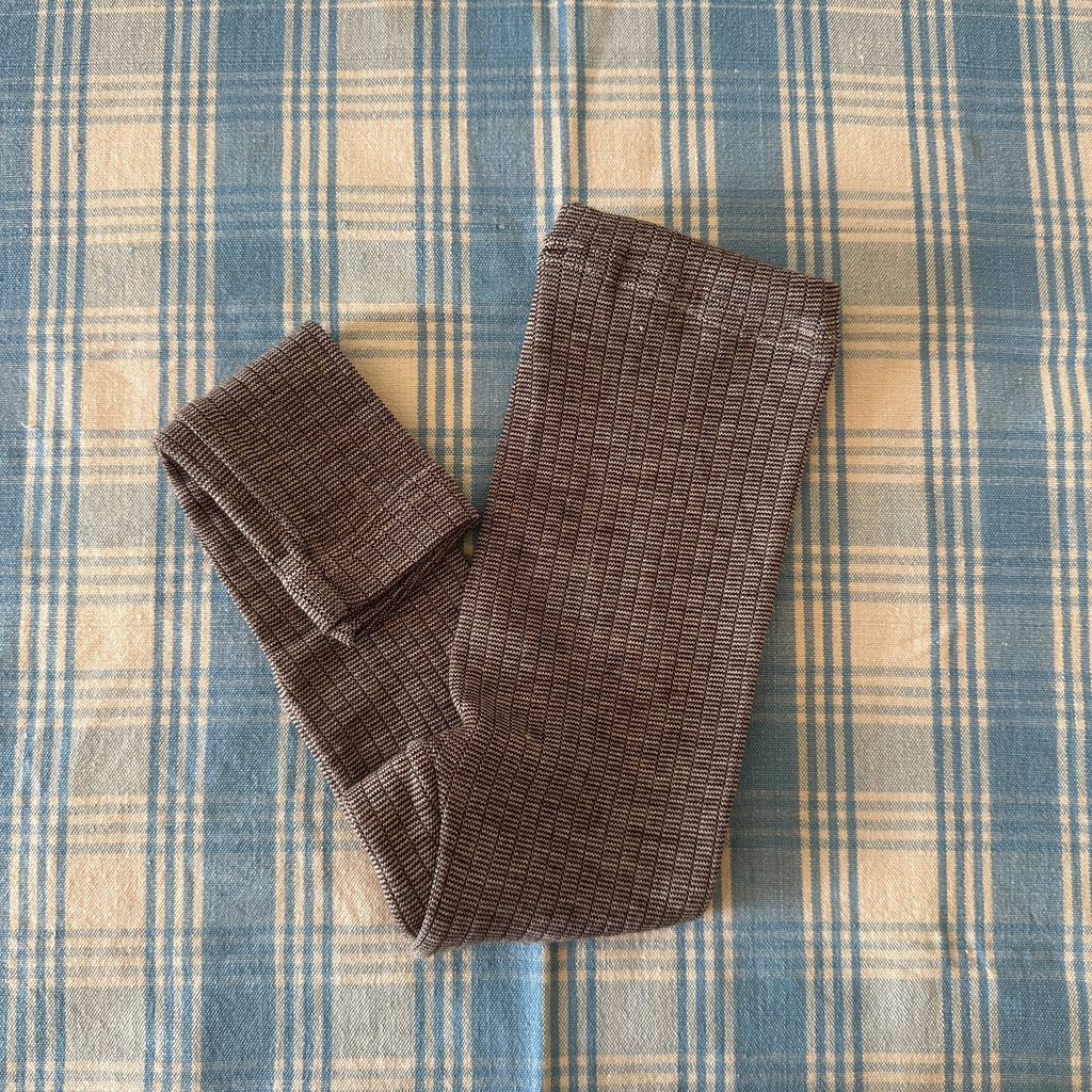 Cosilana Leggings Ull & Bomull, Brun/Melerad