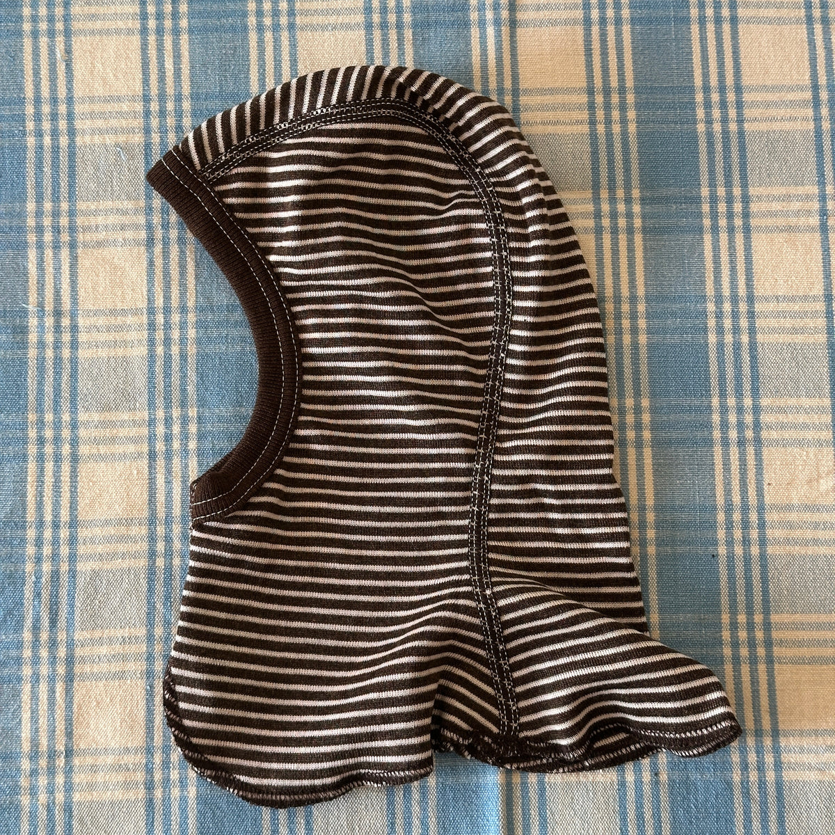 Cosilana Balaklava Ull & Silke, Brun/Randig