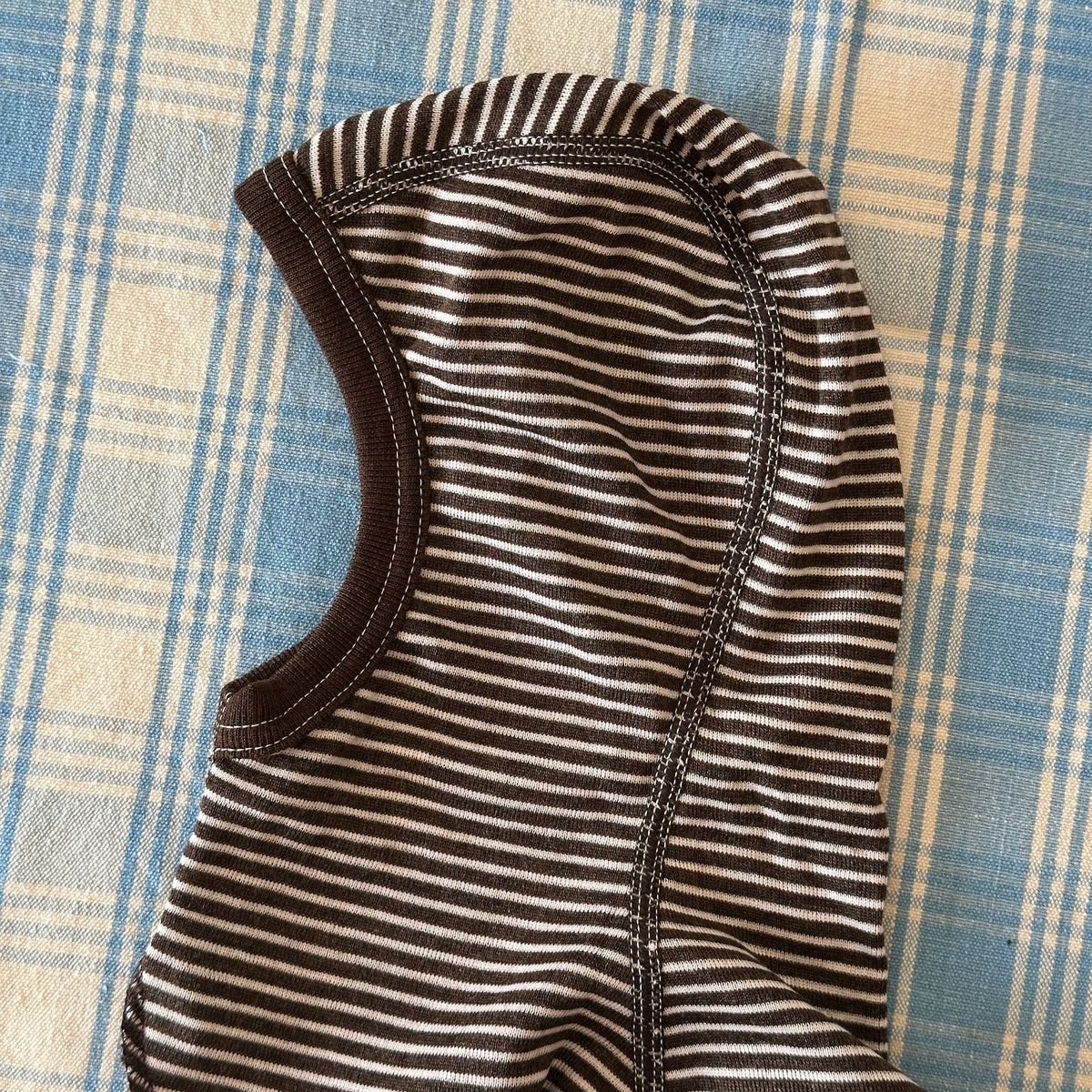 Cosilana Balaklava Ull & Silke, Brun/Randig