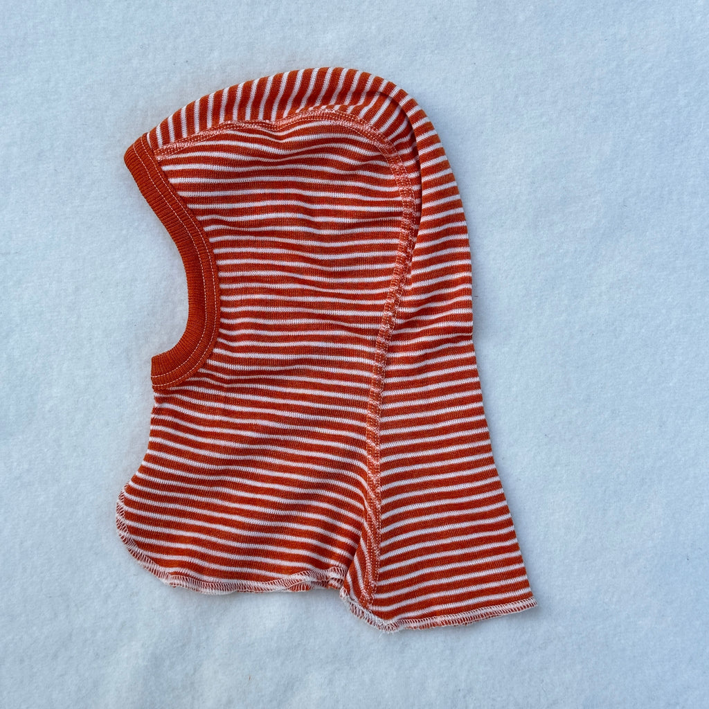 Cosilana Balaklava Ull & Silke, Orange/Randig