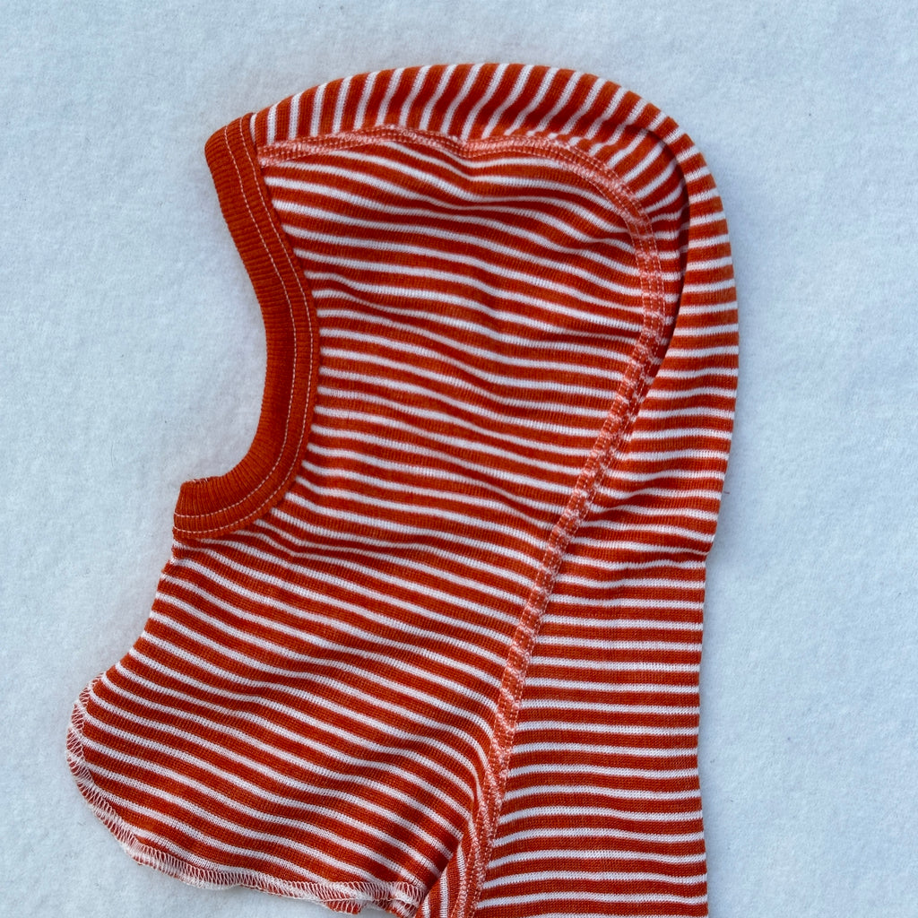 Cosilana Balaklava Ull & Silke, Orange/Randig