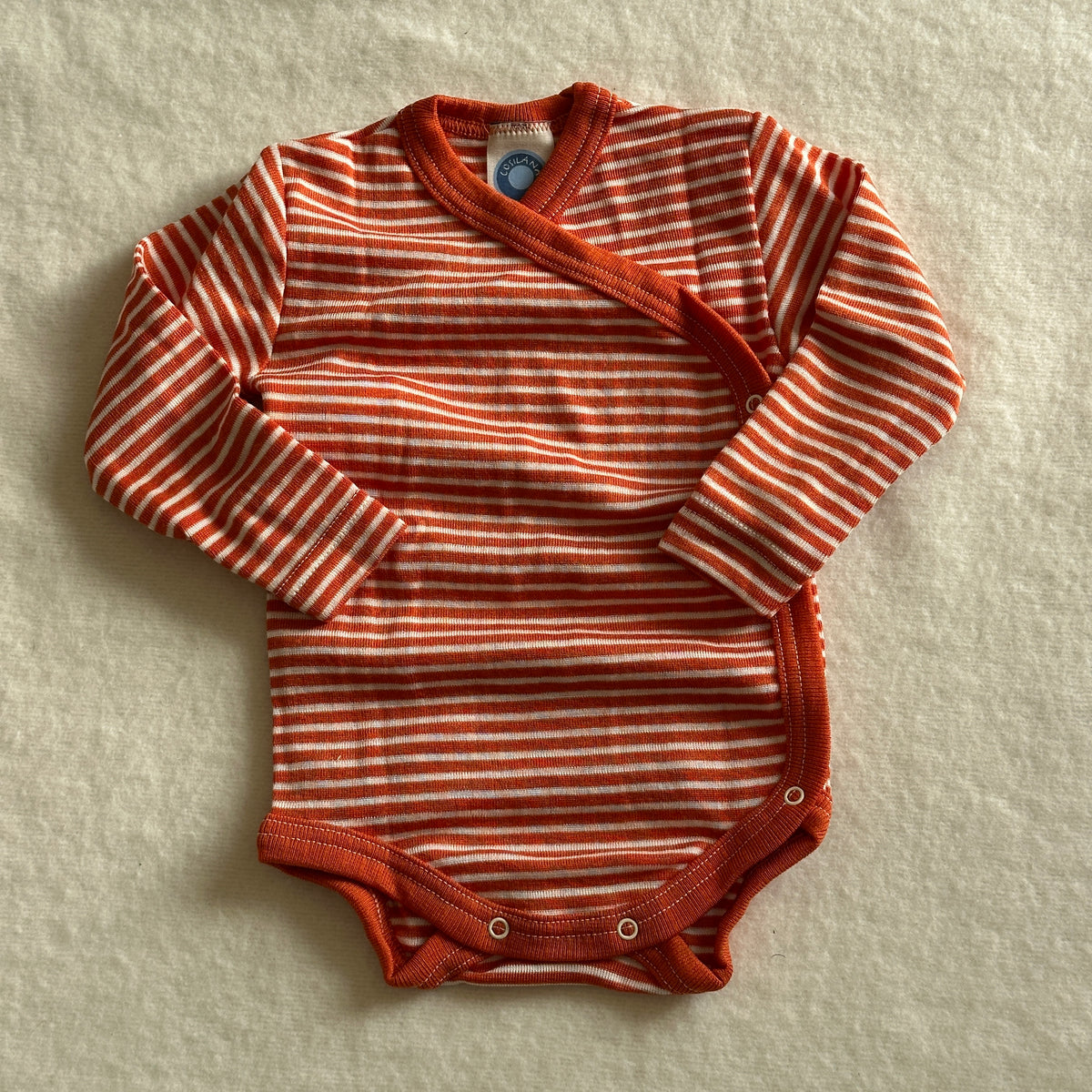 Cosilana Omlottbody Ull & Silke, Orange/Randig