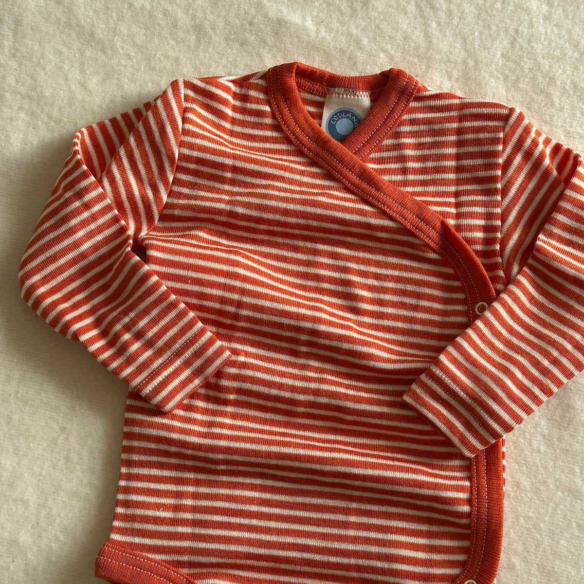 Cosilana Omlottbody Ull & Silke, Orange/Randig