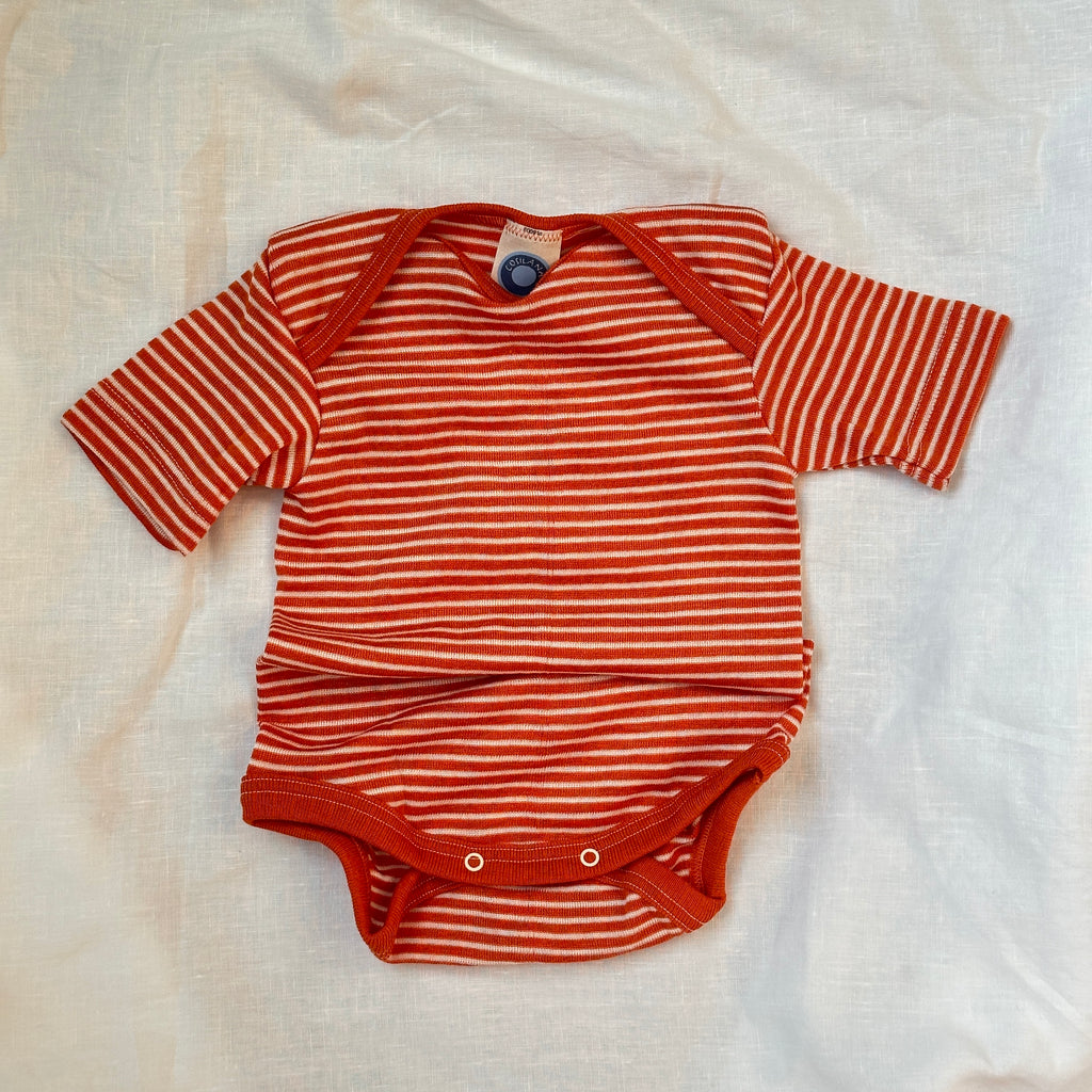 Cosilana Body Kortärmad, Orange/Randig