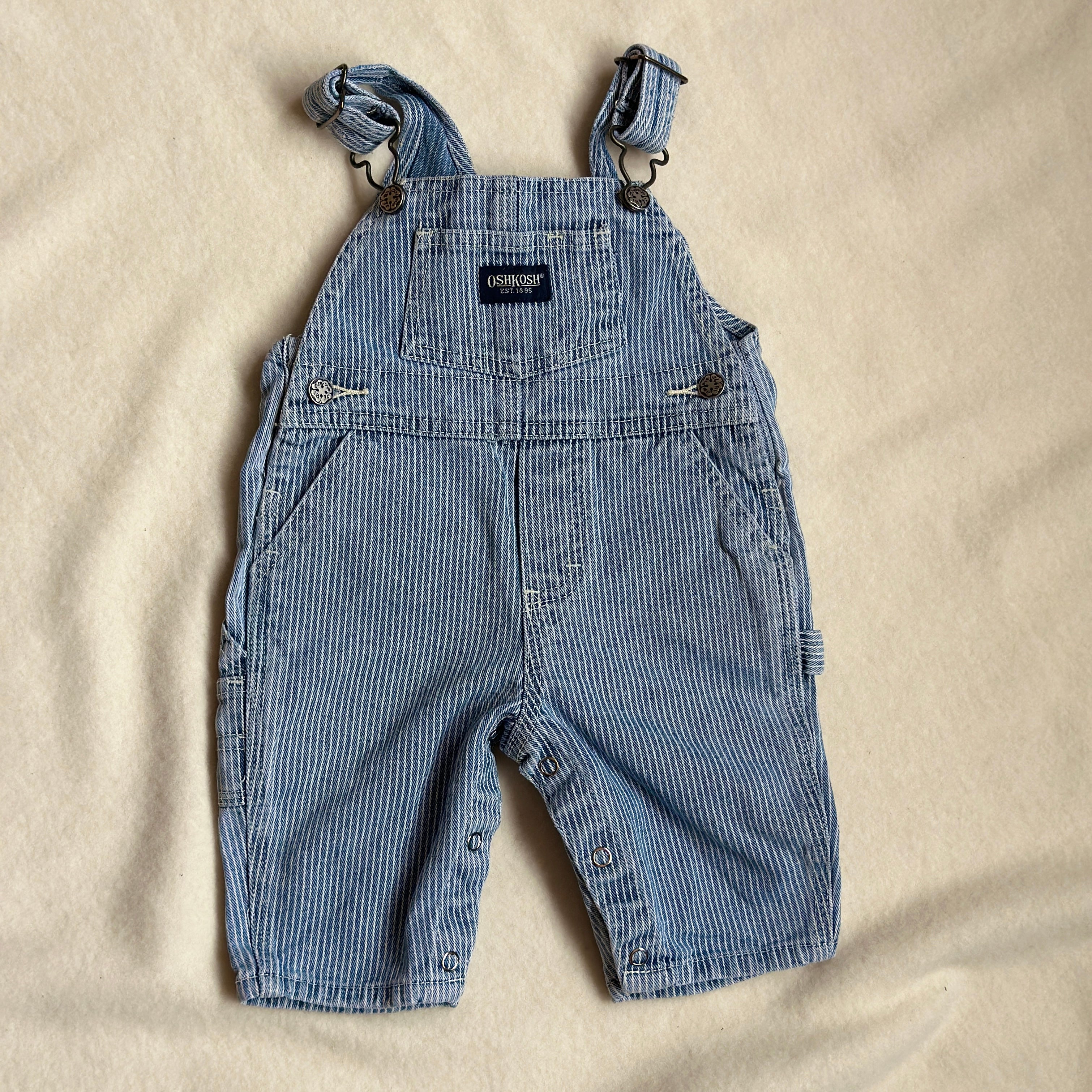 Vintage Oshkosh Hängselbyxor 3-6 mån