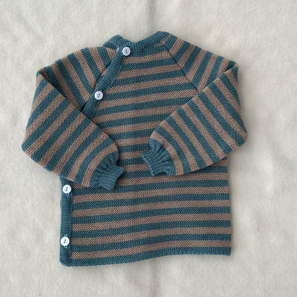 Reiff Schlüttli Tröja Ull, Havsblå/Beige