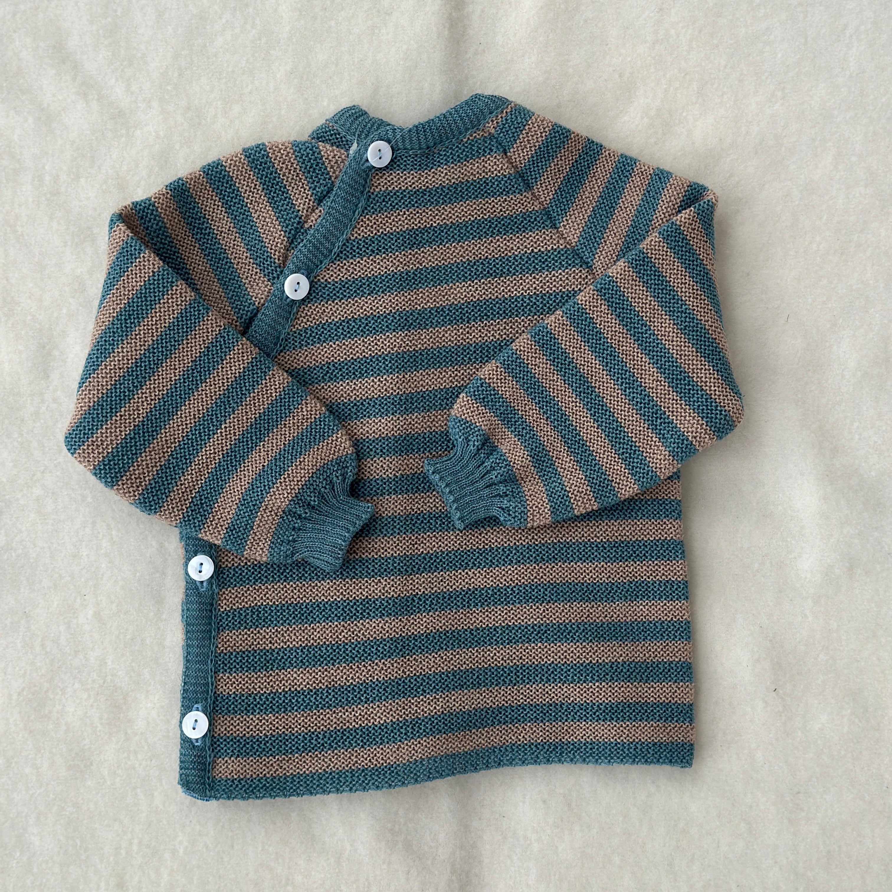 Reiff Schlüttli Tröja Ull, Havsblå/Beige