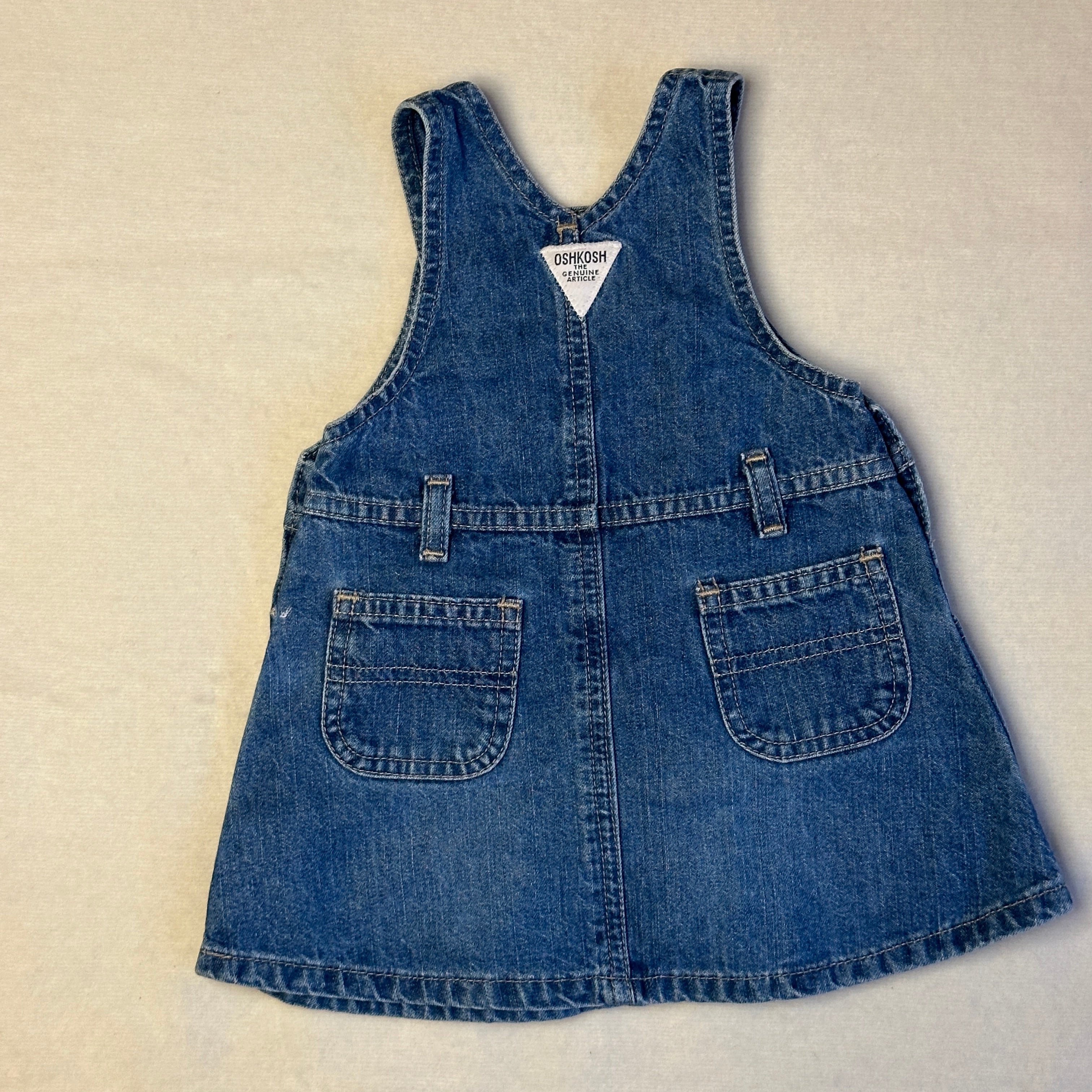Vintage Oshkosh Hängselklänning 12 mån